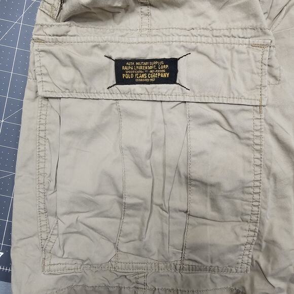 Vintage Polo Jeans Co Cargo Shorts Mens 36x11 Baggy Loose Classic 90s Preppy - Picture 3 of 14